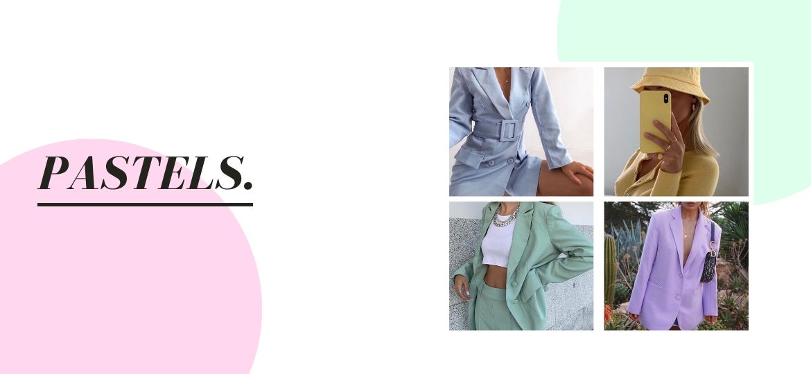 Pastel trend shopping selection